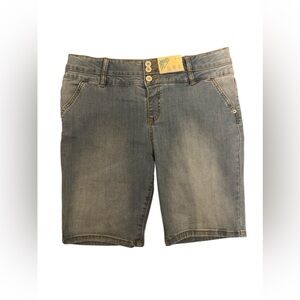 Thereabouts Girls Denim Jean Shorts Size 16 Regular Superflex Bermuda Adjustable